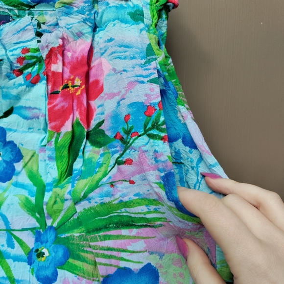 Rare Vintage Jams World Floral Shirt and Pant Set Pajamas Vacation Tropical - Picture 11 of 12